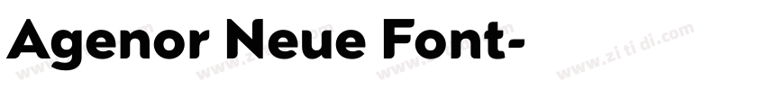 Agenor Neue Font字体转换
